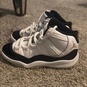 Jordan Kids White and Black Sneakers